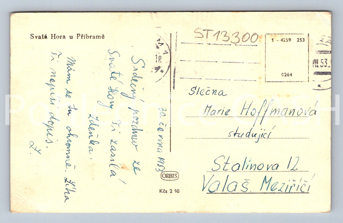 Pohlednice SVATÁ HORA U PŘÍBRAMĚ (ST13300)