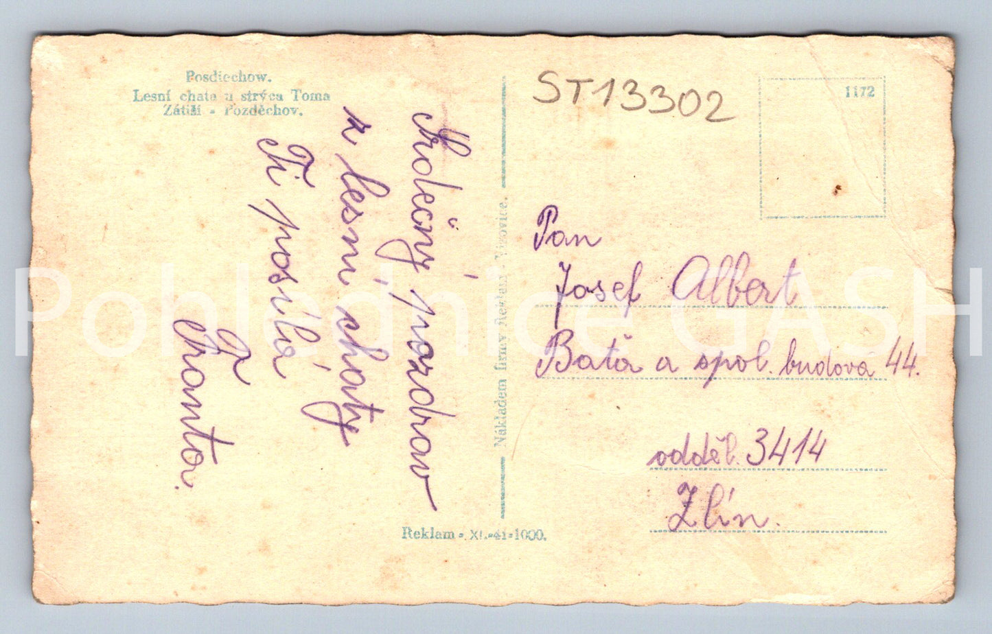 Pohlednice ZÁTIŠÍ - POZDĚCHOV (ST13302)