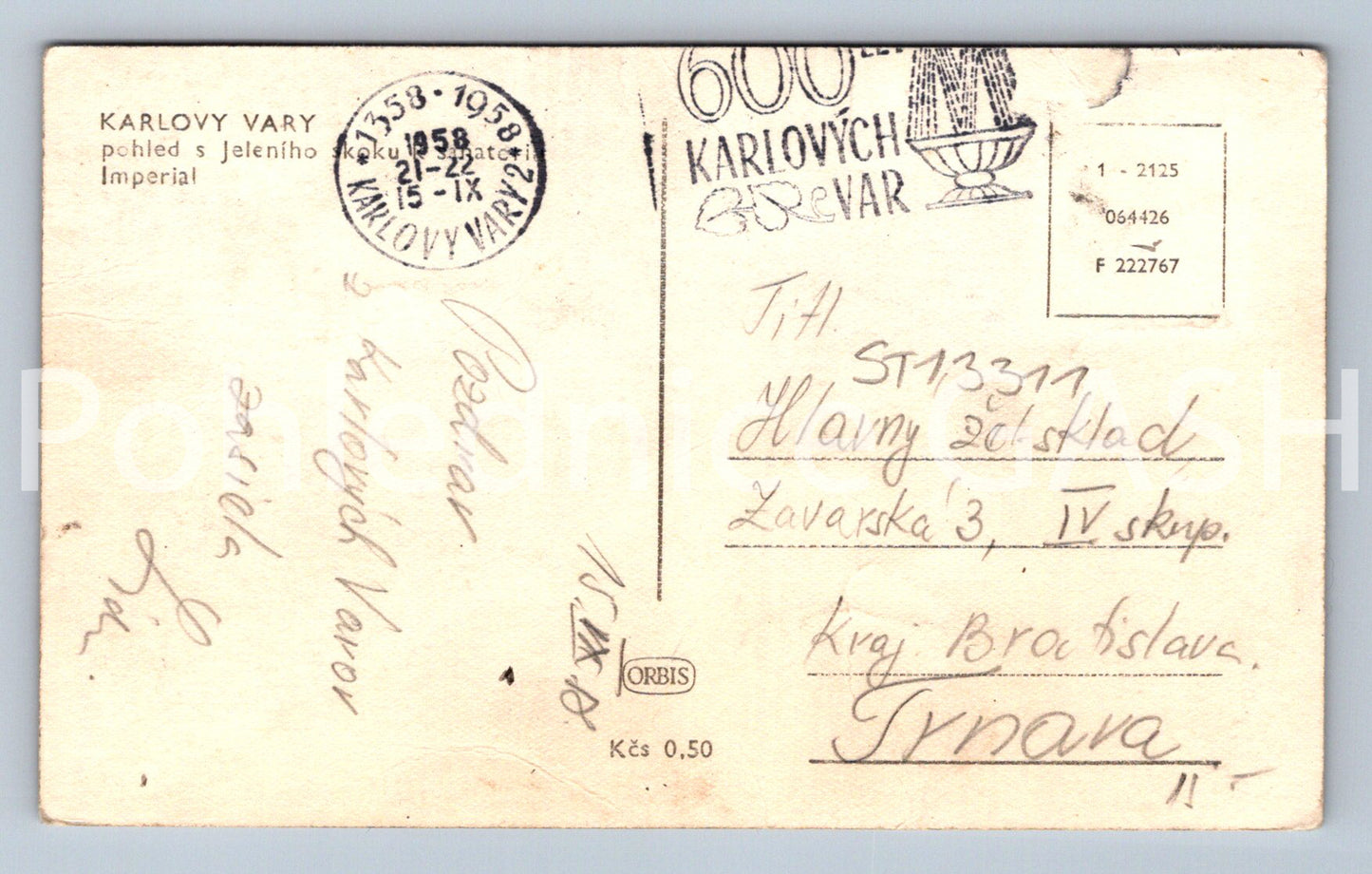 Pohlednice KARLOVY VARY (ST13311)