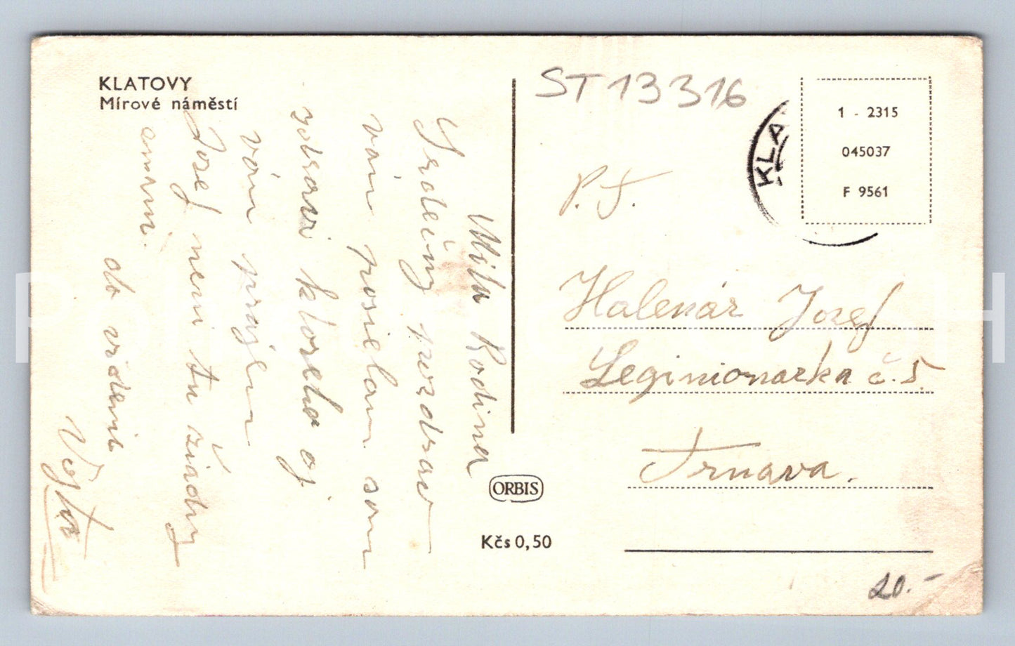 Pohlednice KLATOVY (ST13316)