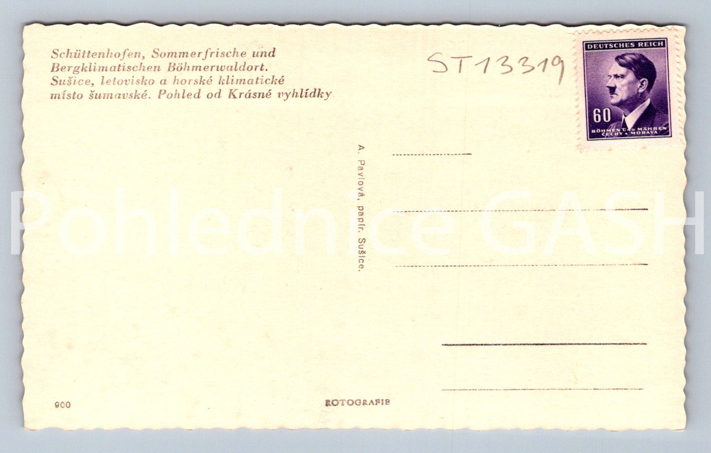 Pohlednice SUŠICE (ST13319)