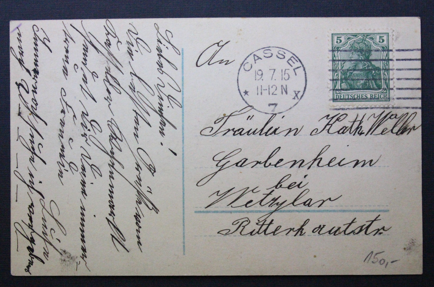 Pohlednice dopisnice Fräulein Feldgrau 1915