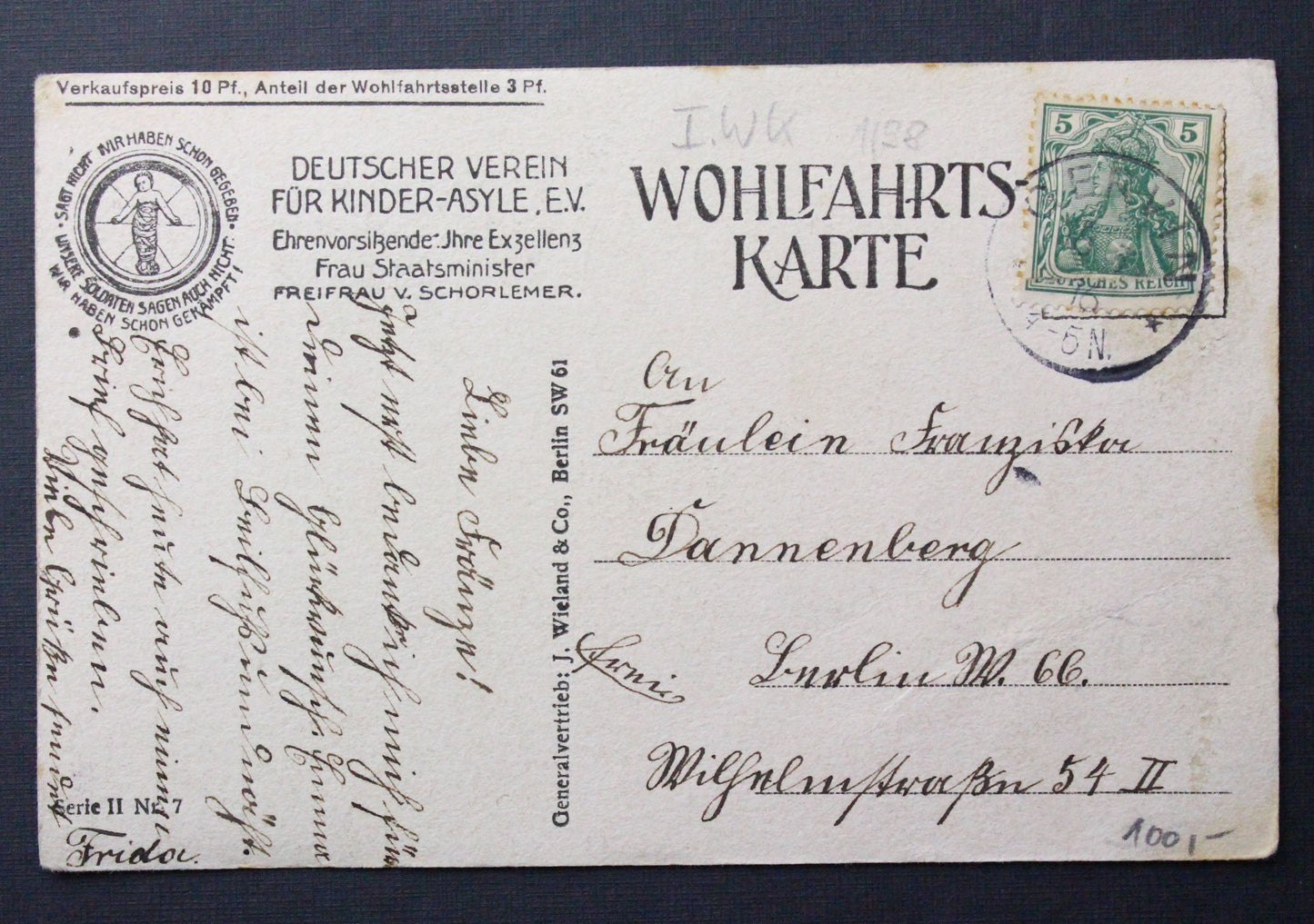 Stará pohlednice DENKT AN UNSERE Schneidiger Junge was?