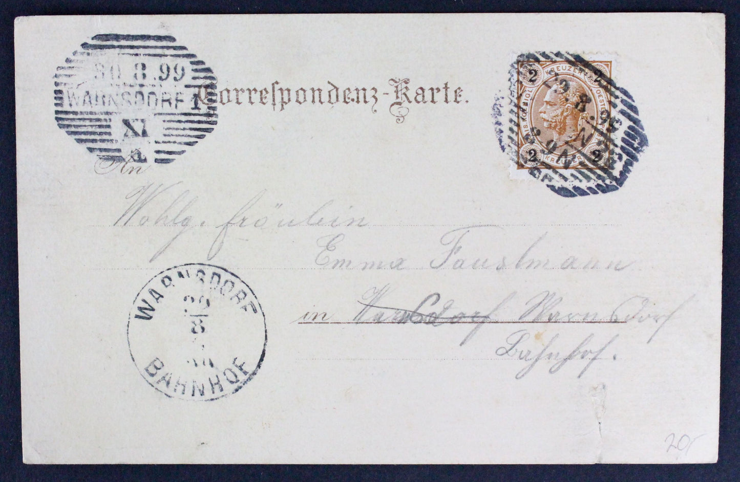 Stará pohlednice WIEN Víděň 29.8. 1899