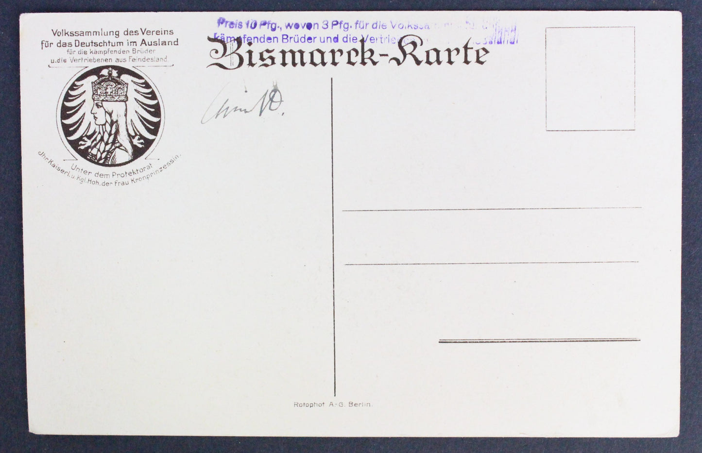 Old postcard Bismarck-karte