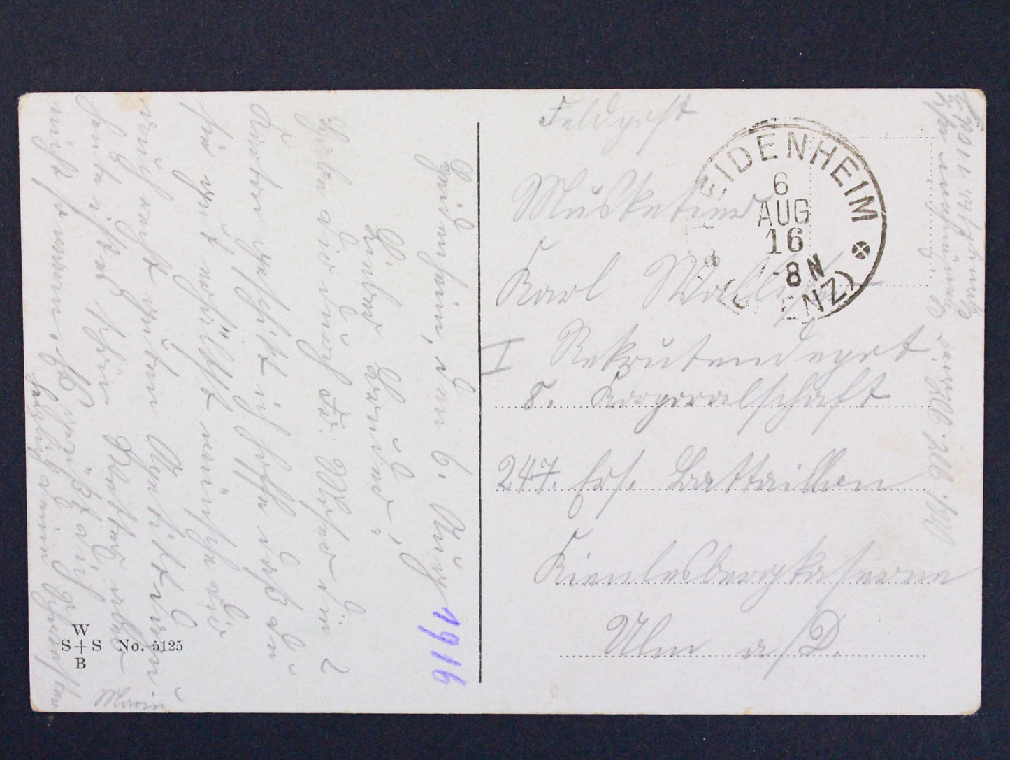 Pohlednice Fieldpost 1916