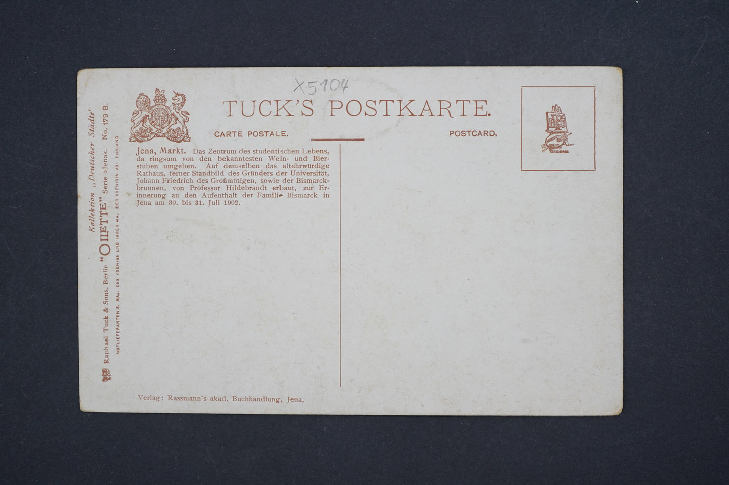 Postcard Jena Market