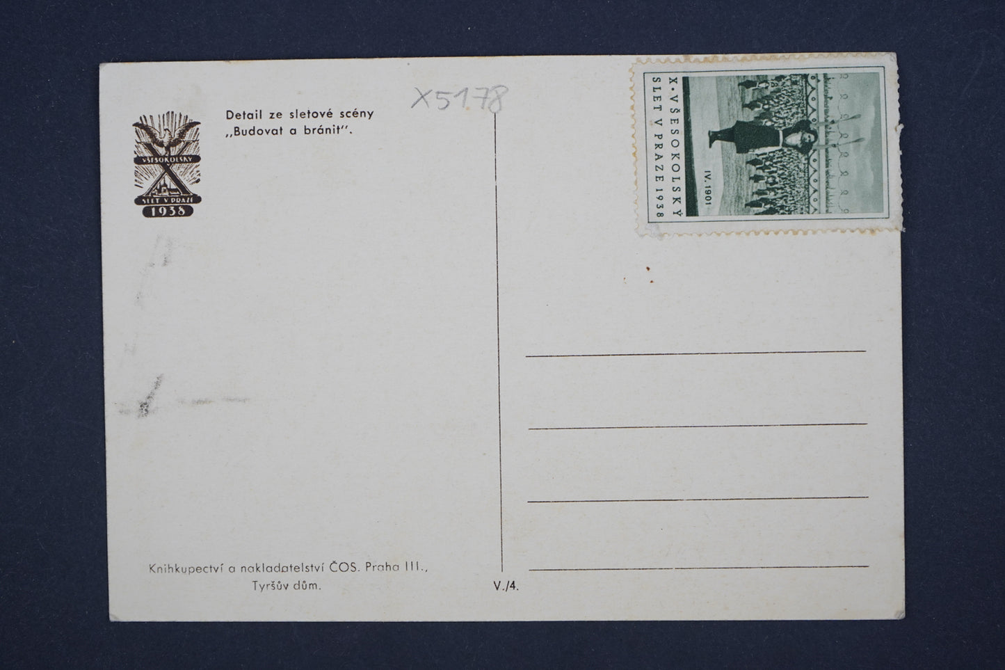 Pohlednice 10 Všesokolský Slet v Praze 1938