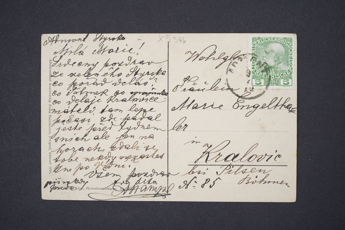 Pohlednice Admont m. d. Buchstein