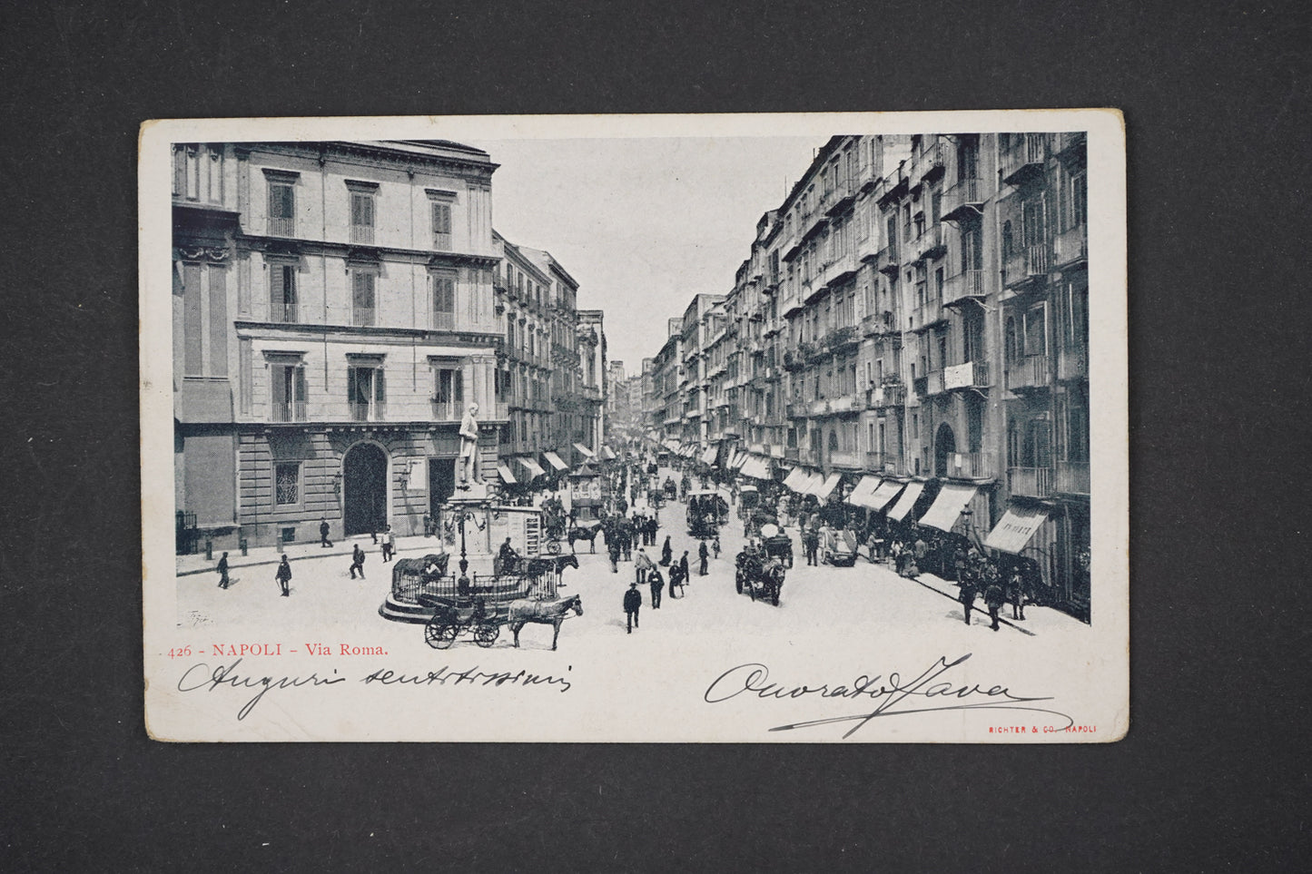 Pohlednice Napoli Via Roma ŘÍM