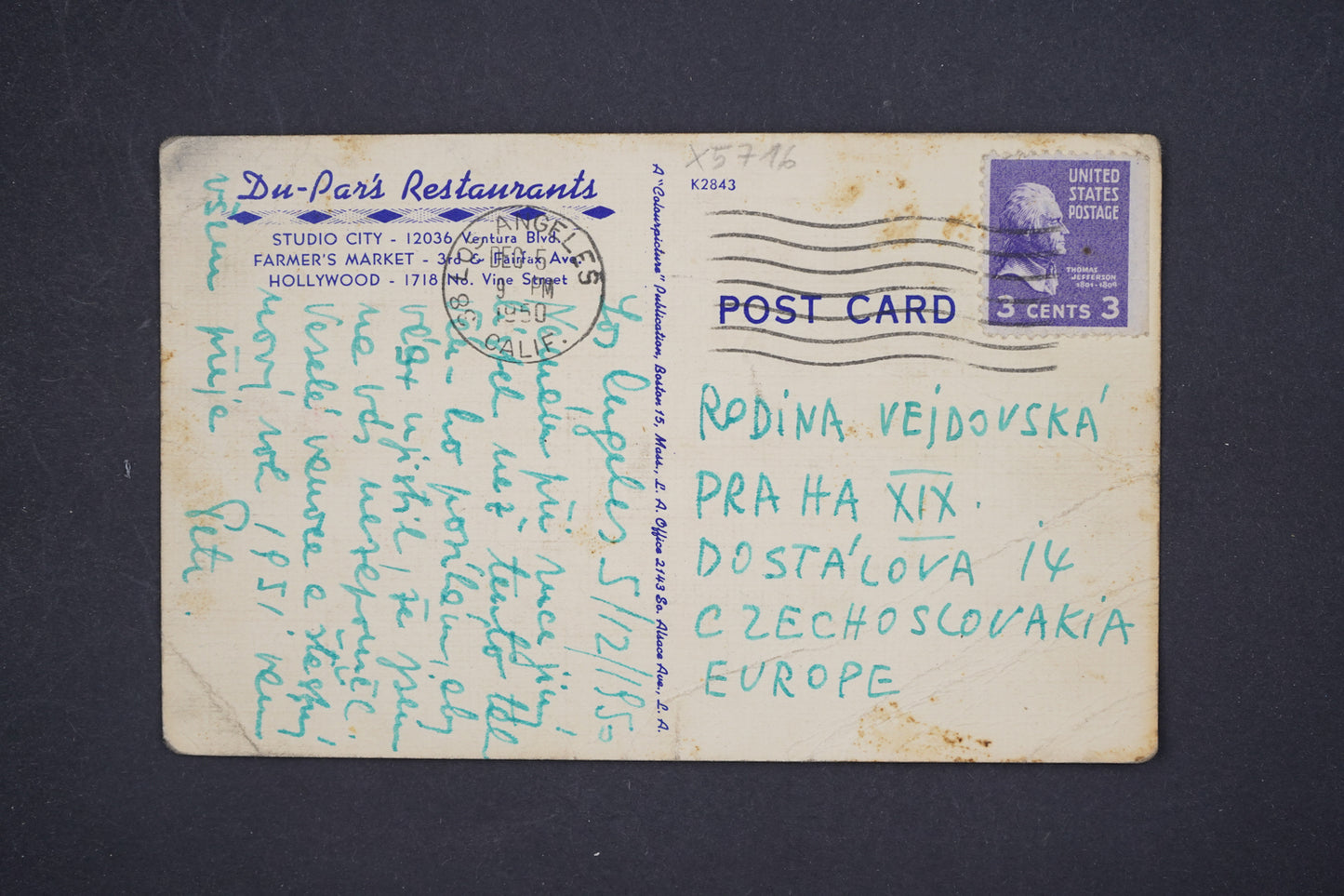Pohlednice Hollywood (amerika) (x5716)