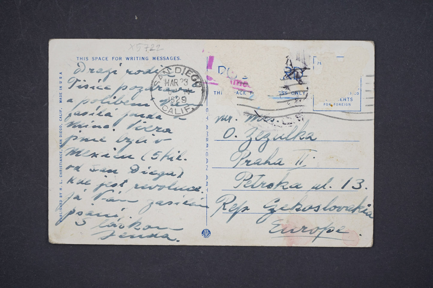 Pohlednice CALIF COLORADO AMERIKA (x5722)