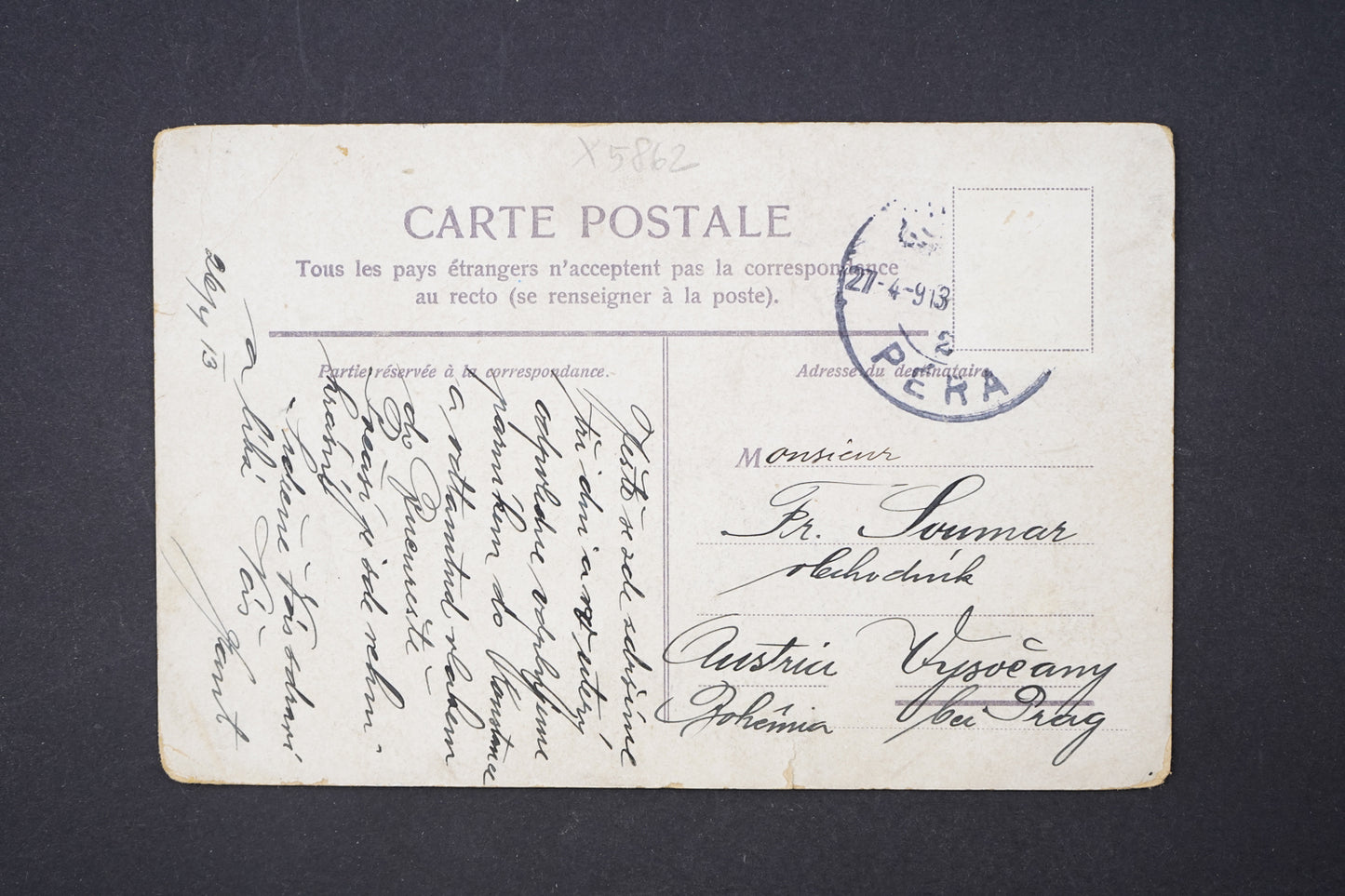 Pohlednice DAME EN CONSTUME TURC (x5862)
