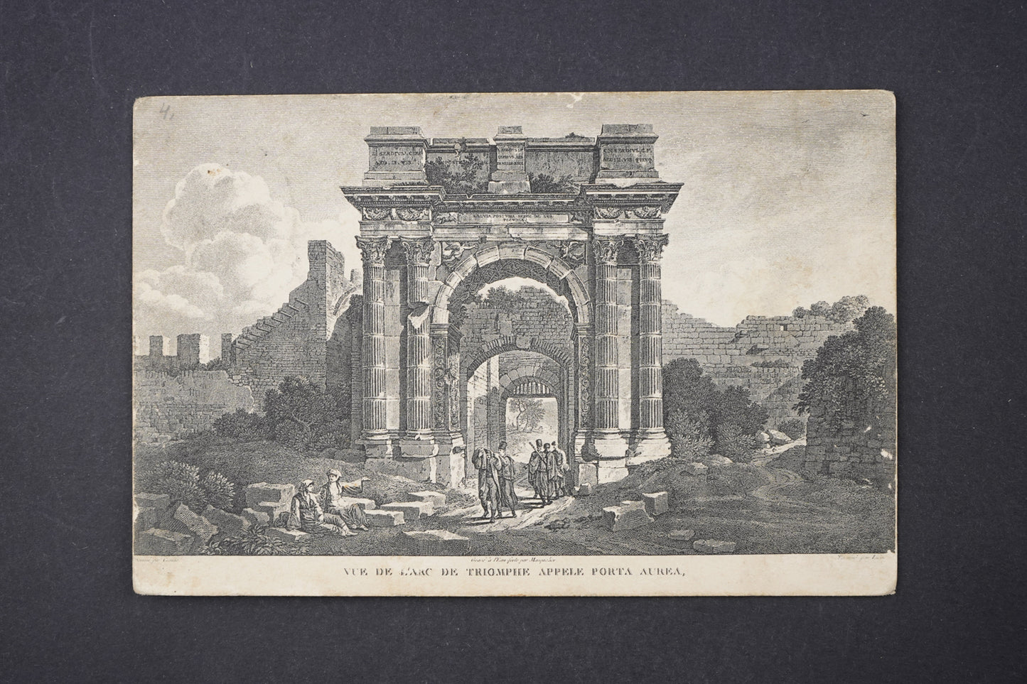 Pohlednice Vue De Larc De Triomplle Appele Porta Aurea (x6086)