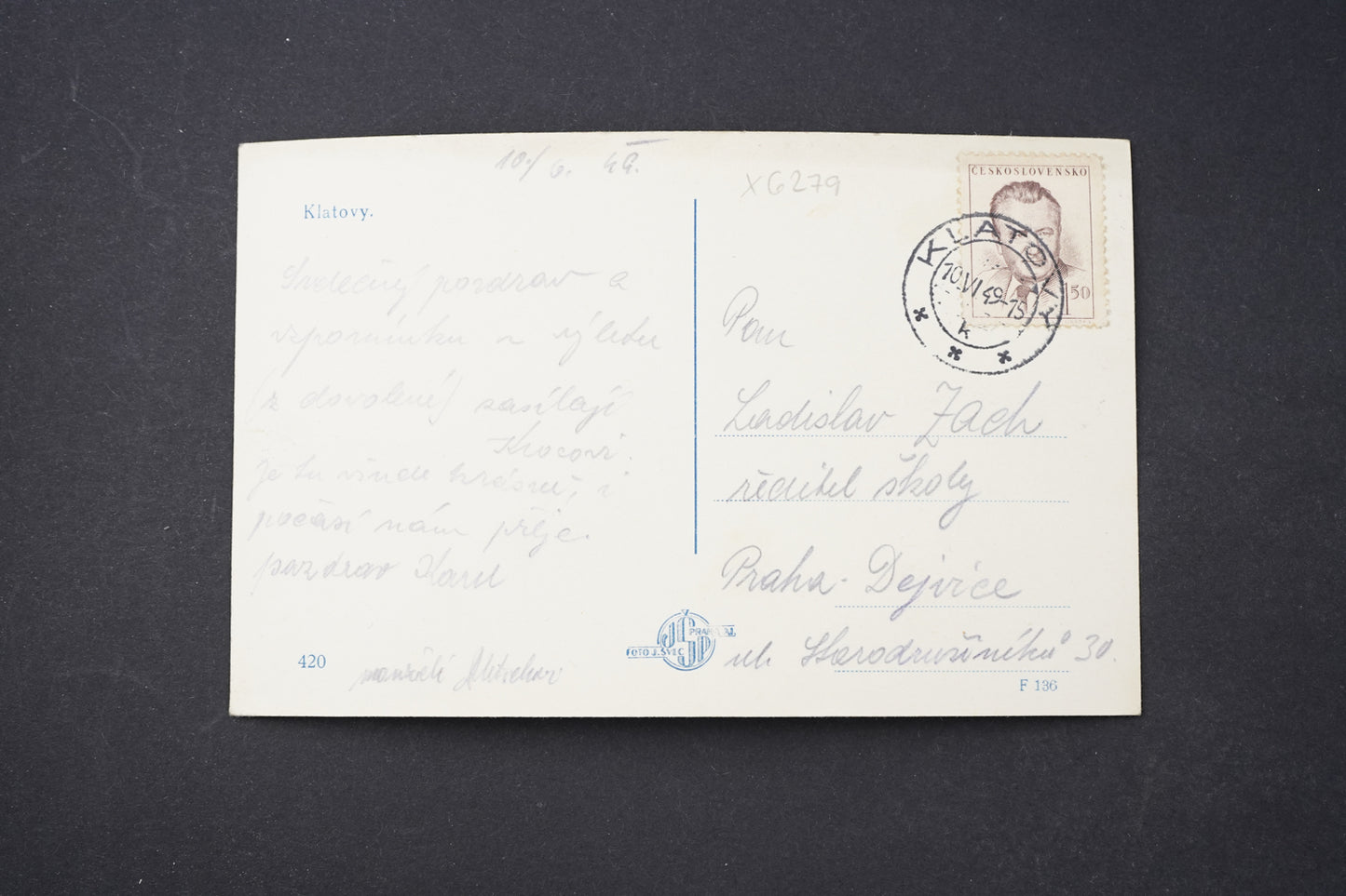 Postcard Klatovy (x6279)