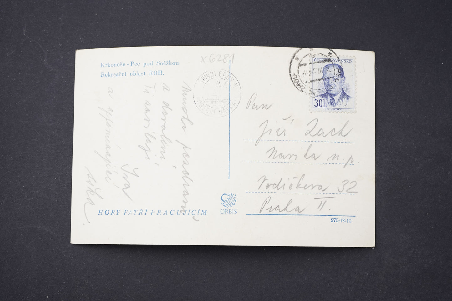 Postcard Giant Mountains Pec pod Sněžkou (x6281)