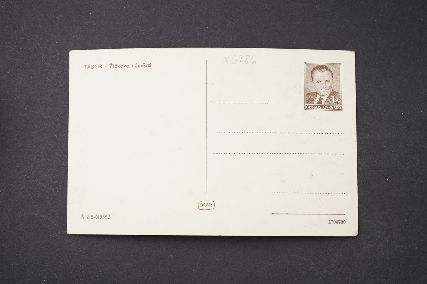 Postcard TÁBOR ŽIŽKOVO NÁMĚSTÍ (x6286)