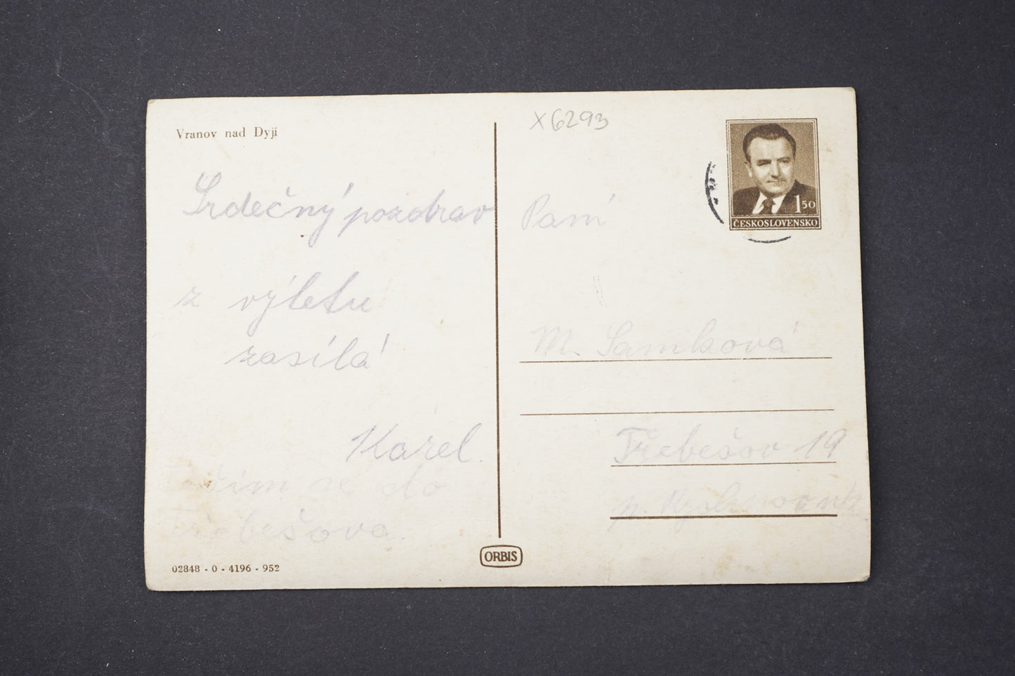 Postcard VRANOV NAD DYJÍ (x6293)