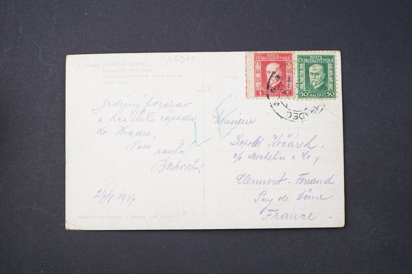 Postcard JINDŘICHUV HRADEC KAUCKÝ (x6311)