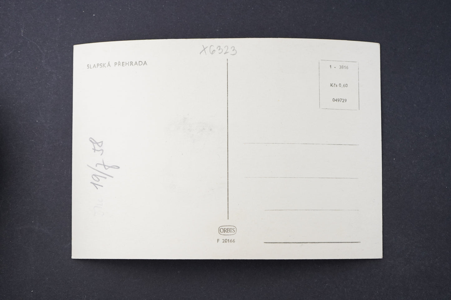 Postcard SLAPSKÁ DAM (x6323)