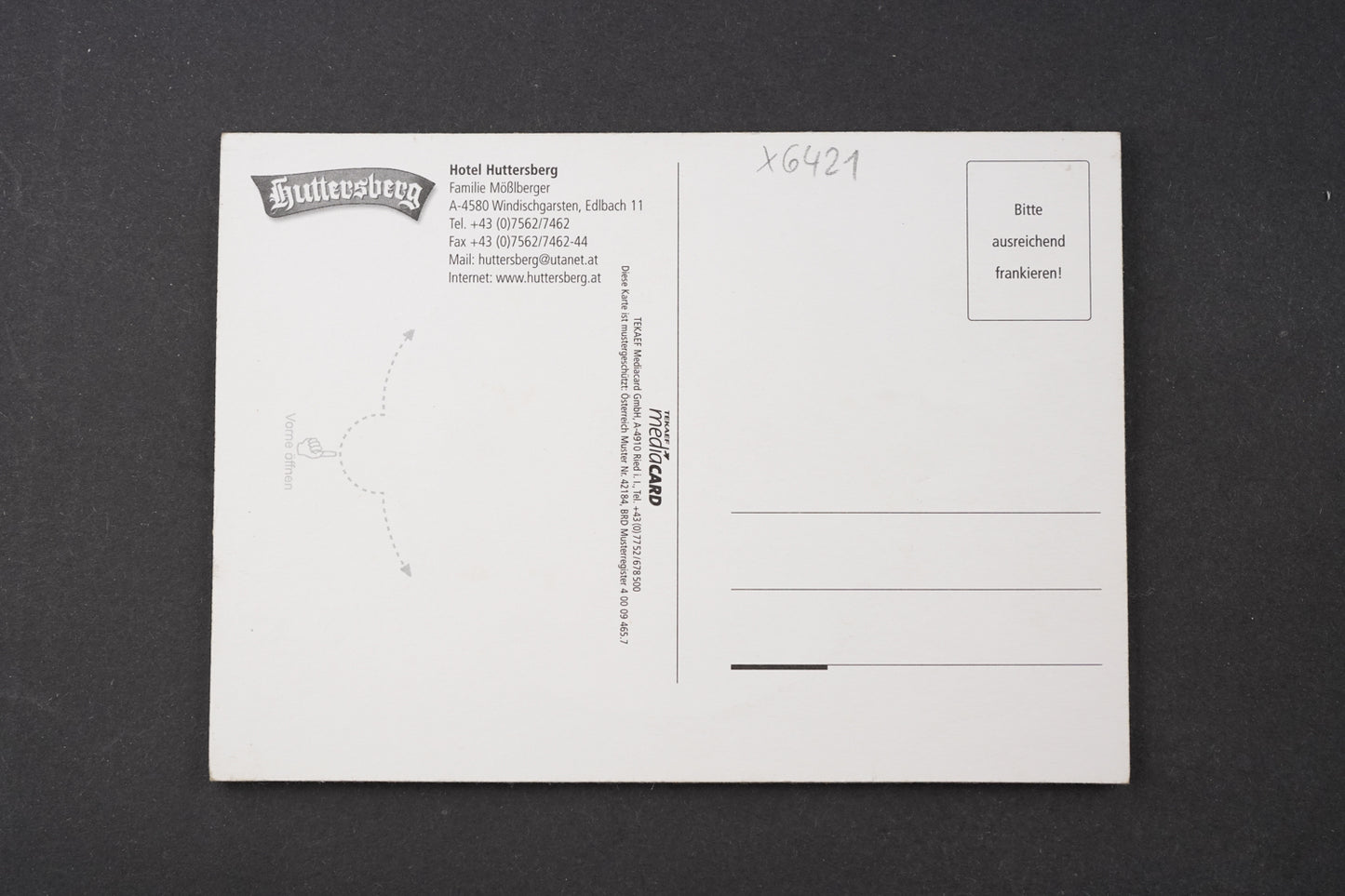 Pohlednice Hotel Huttersberg s CD uvnitř (x6421)