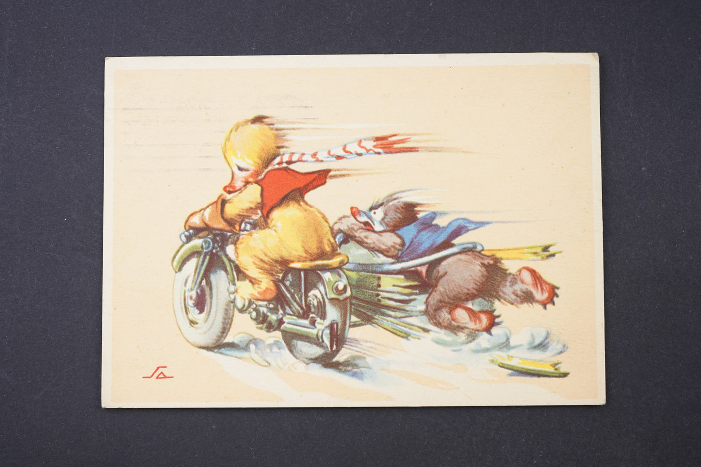 Pohlednice Pohlednice s motocyklem (x6446)