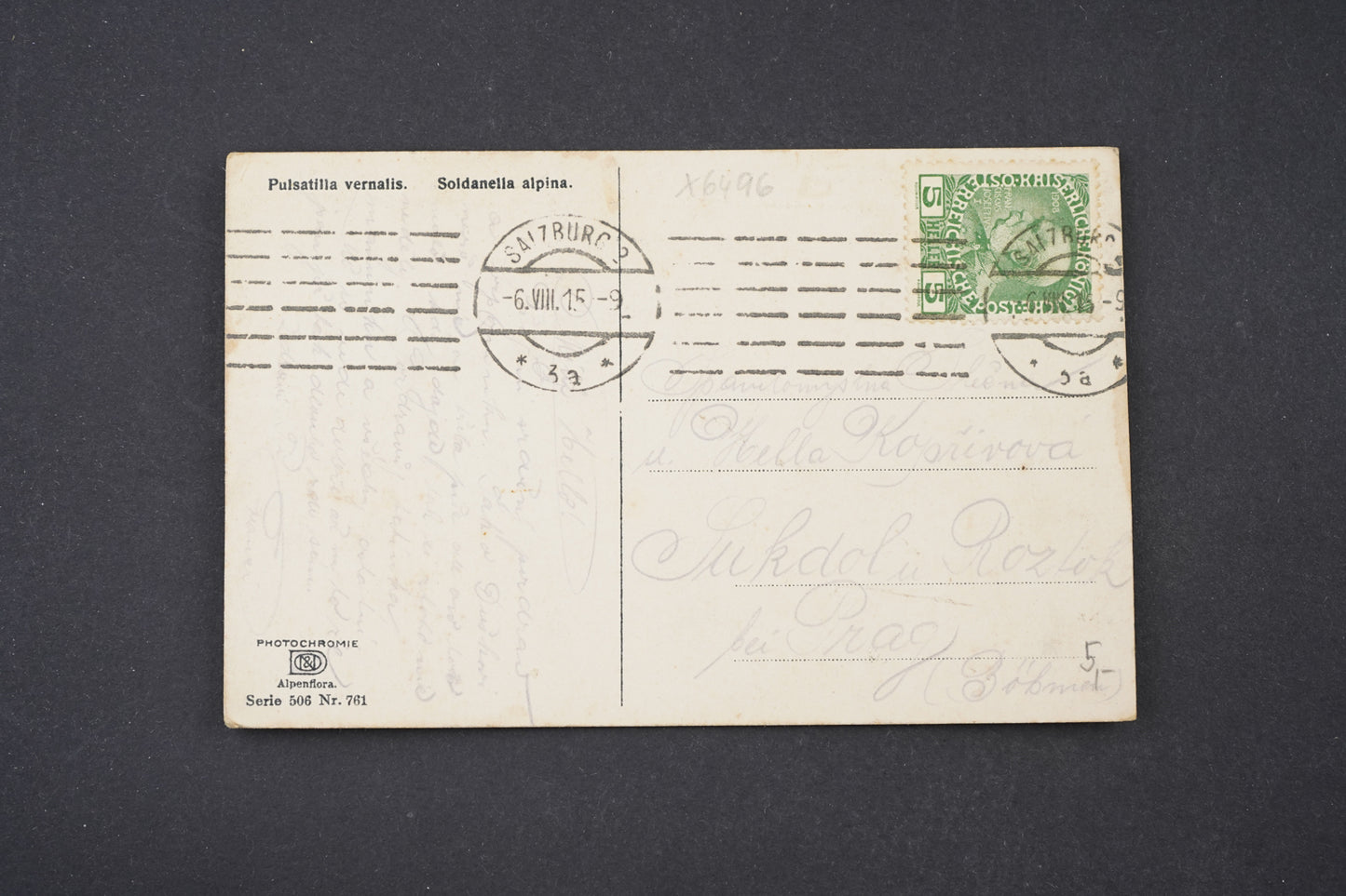 Postcard Pulsatilla vernalis Soldanella alpina (x6496)
