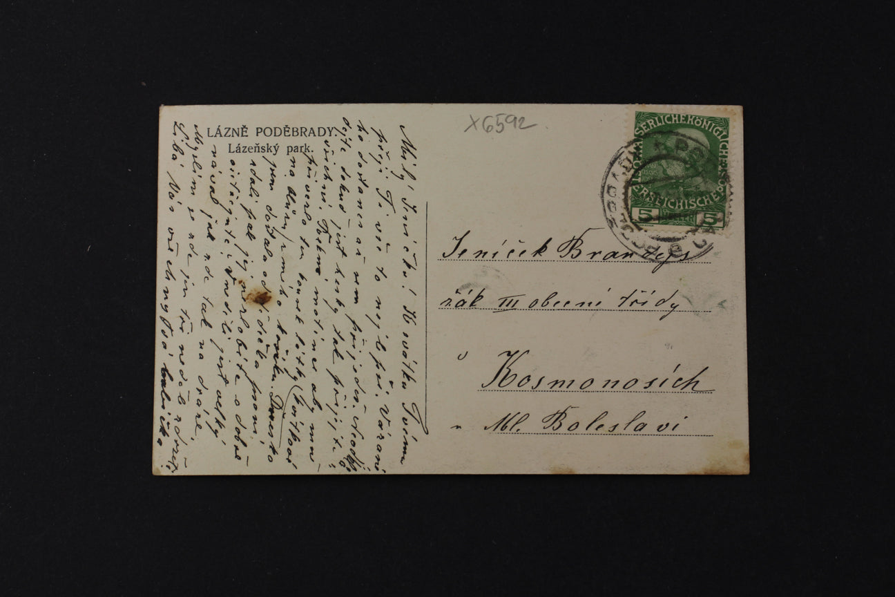 Postcard LÁZNĚ PODEBRADY spa park (x6592)