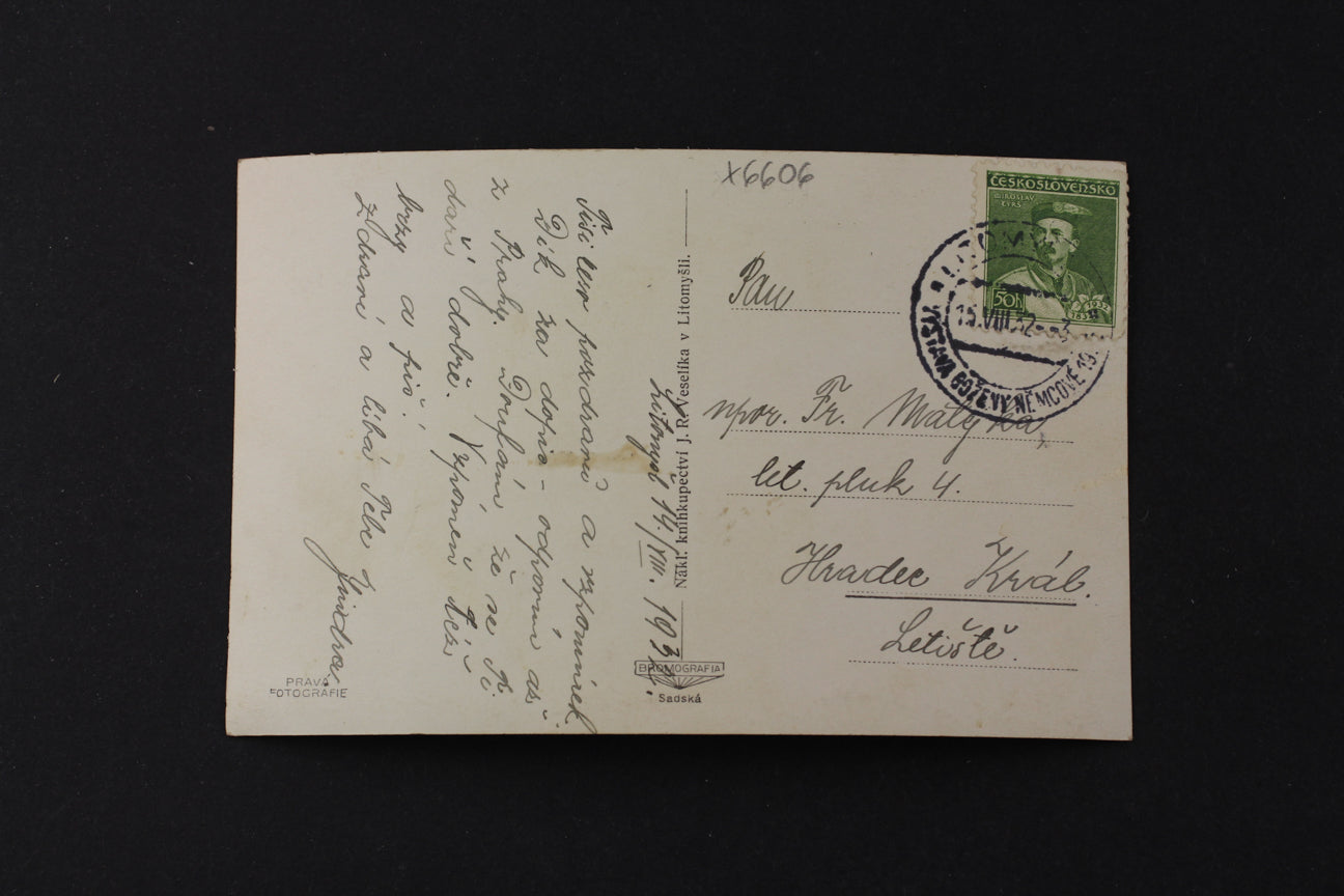 Postcard Litomyšl Smetana Monument (x6606)