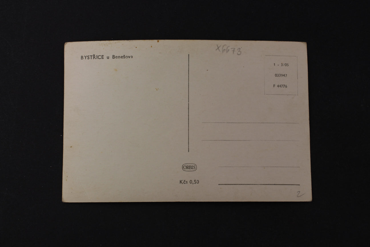 Postcard Bystřice near Benešov (x6673)