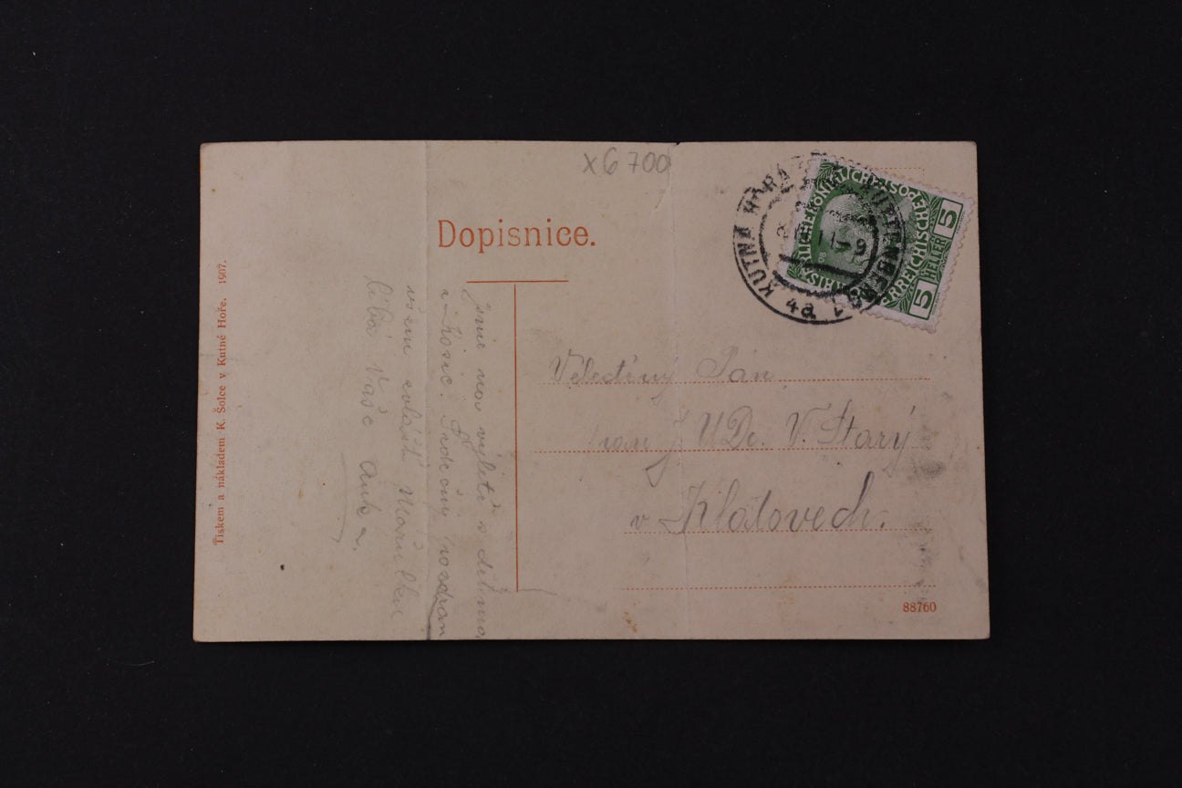 Pohlednice Kutná Hora Pohled od Vlašského Dvora (x6700)