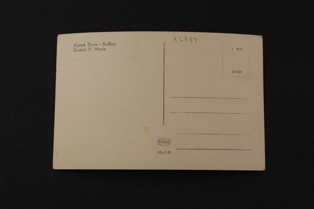 Postcard Kutná Hora - Sedlec Church of St. Mary (x6724)