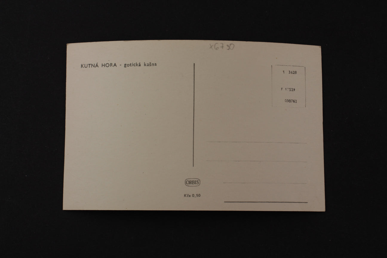 Pohlednice Kutná Hora - gotická kašna (x6730)