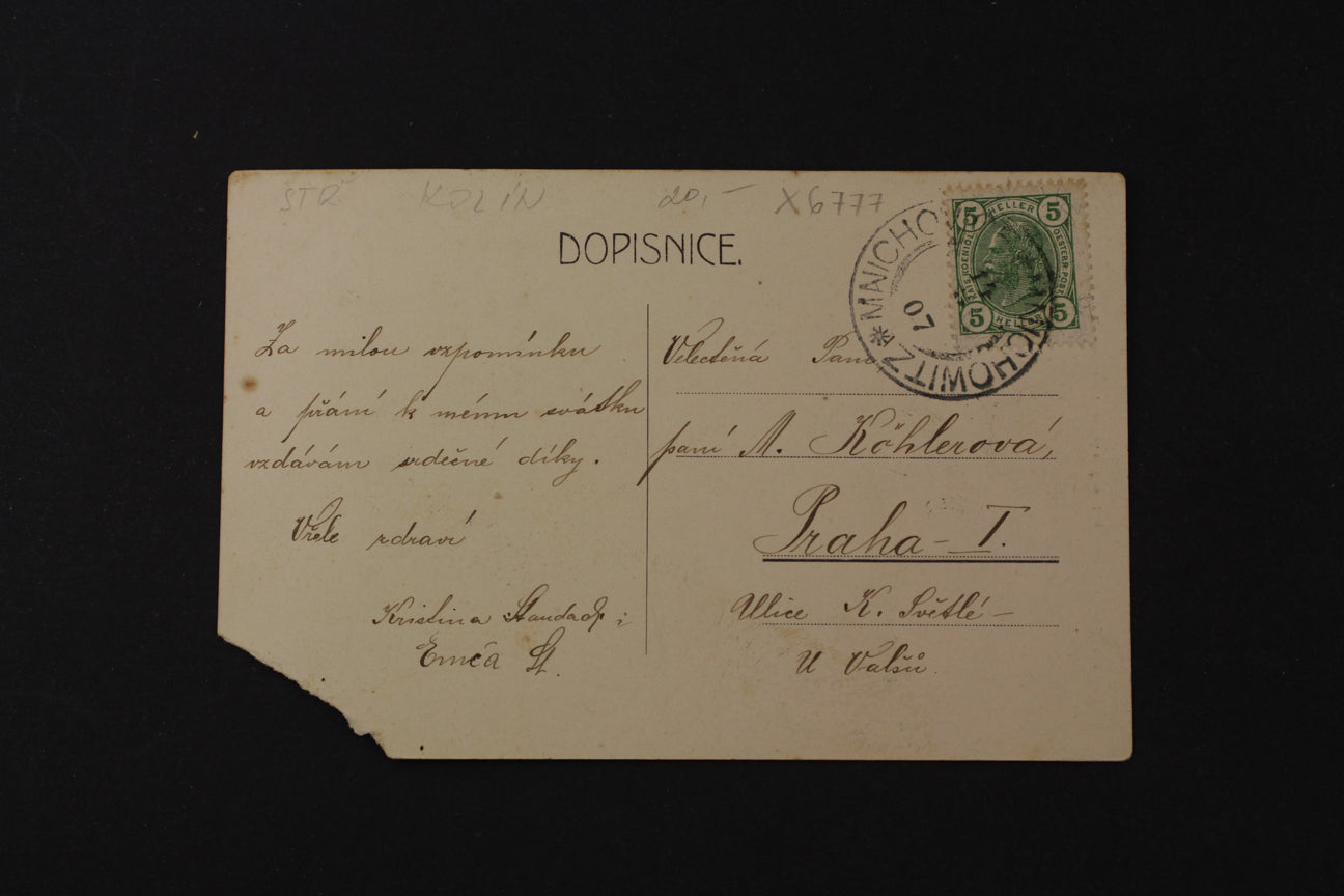 Pohlednice Pozdrav z Kostelce nad Čern. Lesy (x6777)