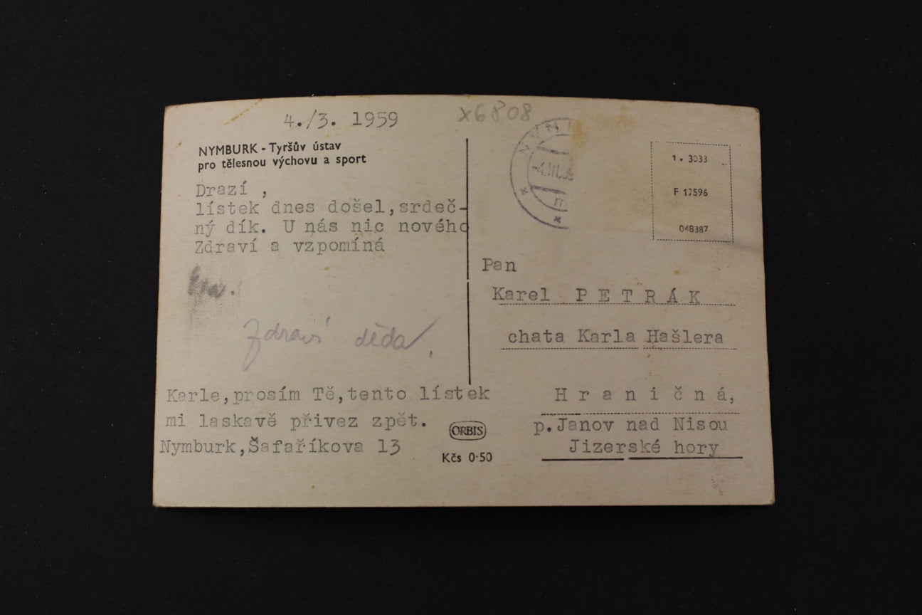 Pohlednice Nymburk - Tyršův ústav pro tělesnou výchovu a sport (x6808)