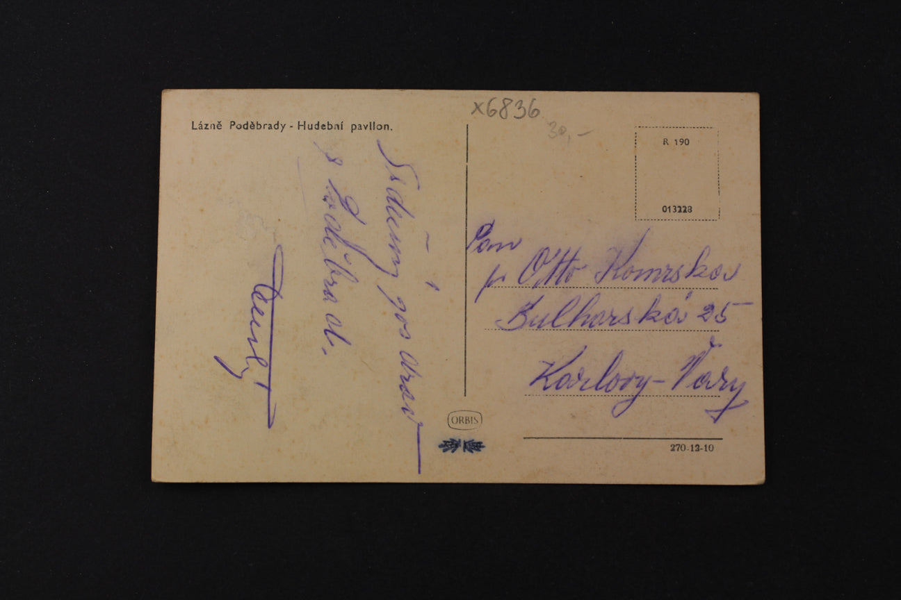 Postcard Lázně Poděbrady - Music Pavilion (x6836)