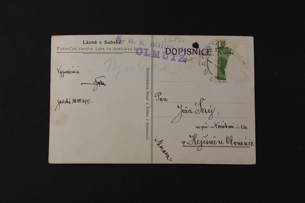 Pohlednice Lázně v Sadské - Pohled starého Labe (x6864)