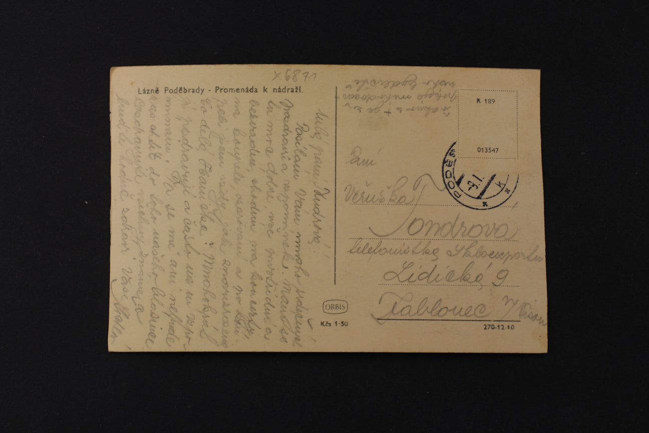 Pohlednice Lázně Poděbrady - Promenáda k nádraží (x6871)