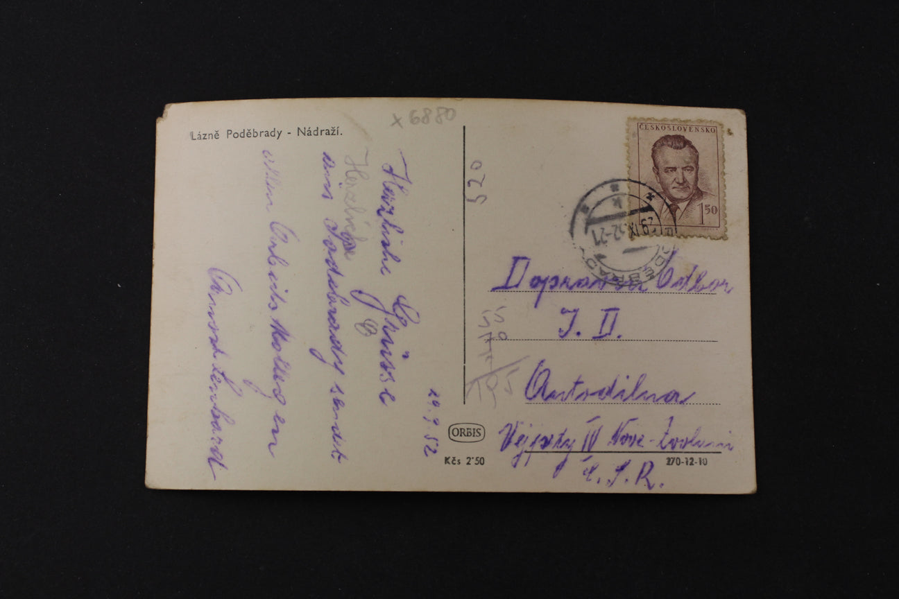 Postcard Spa Poděbrady - Railway Station (x6880)