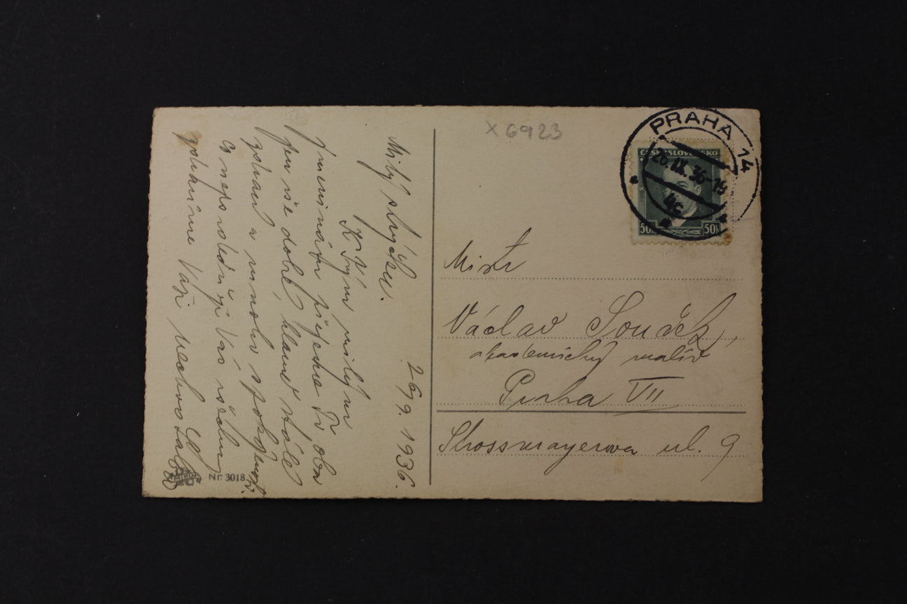 Pohlednice Srdečné přání k jmeninám (x6923)