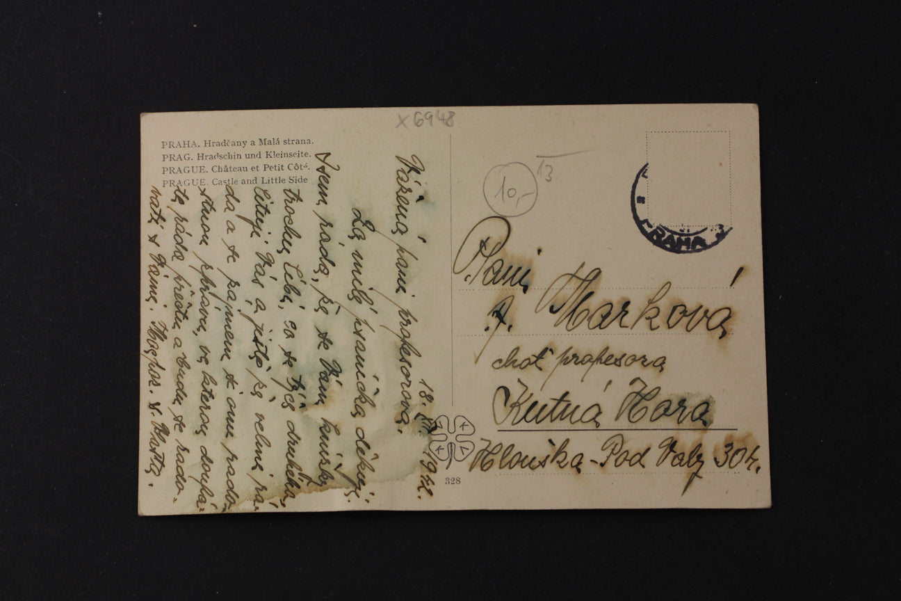 Postcard Prague Hradcany and Lesser Town (x6948)