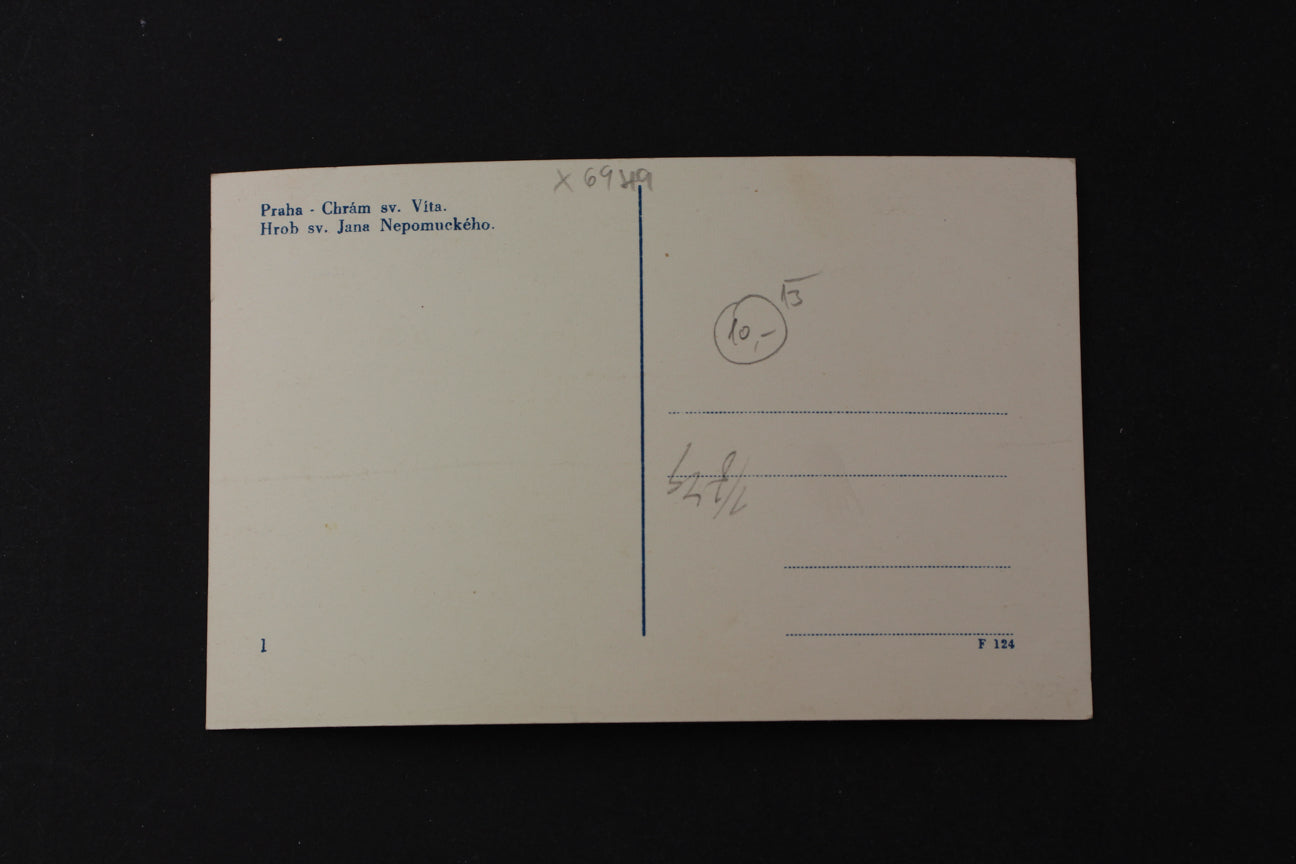 Postcard Prague - St. Vitus Cathedral, Tomb of St. John of Nepomuk (x6949)