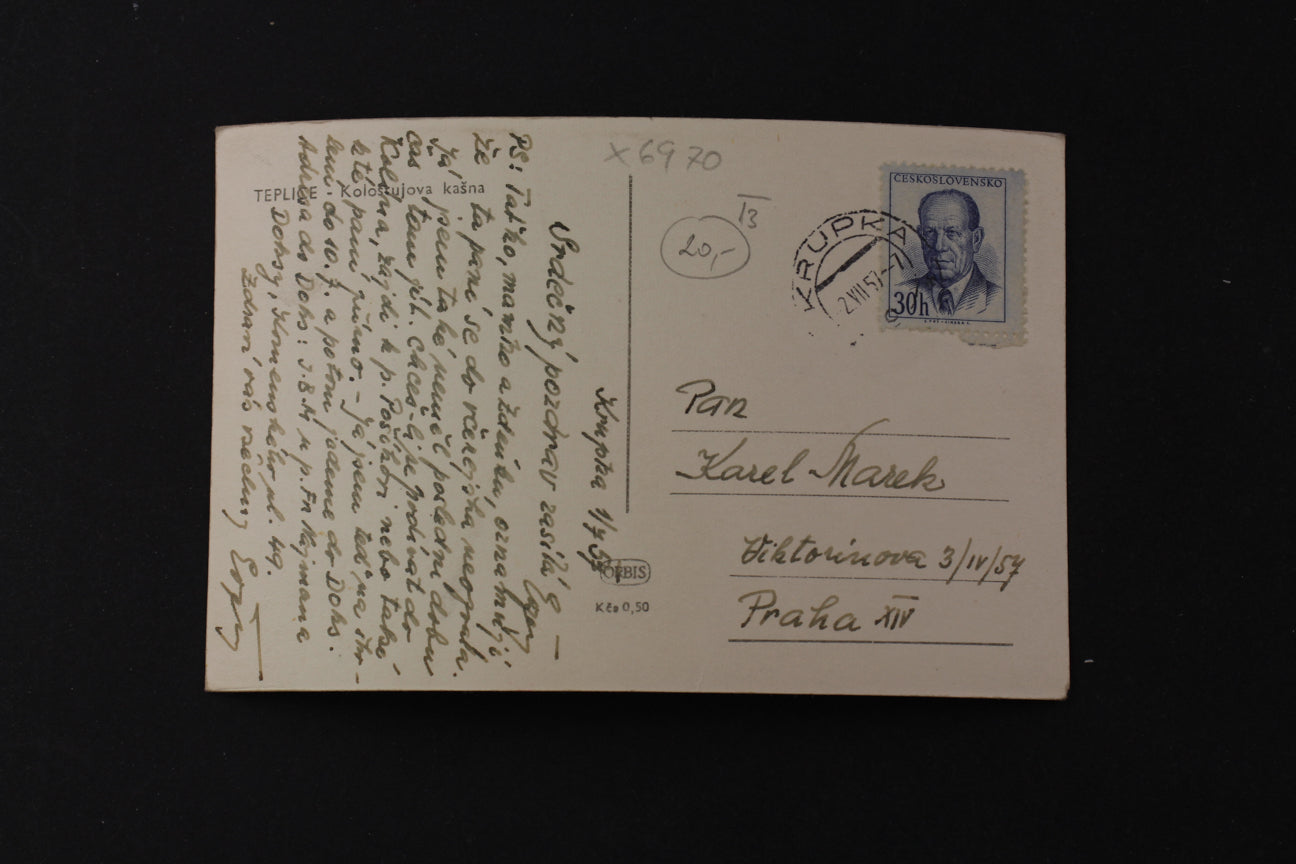 Pohlednice Teplice - Kološtujova kašna (x6970)