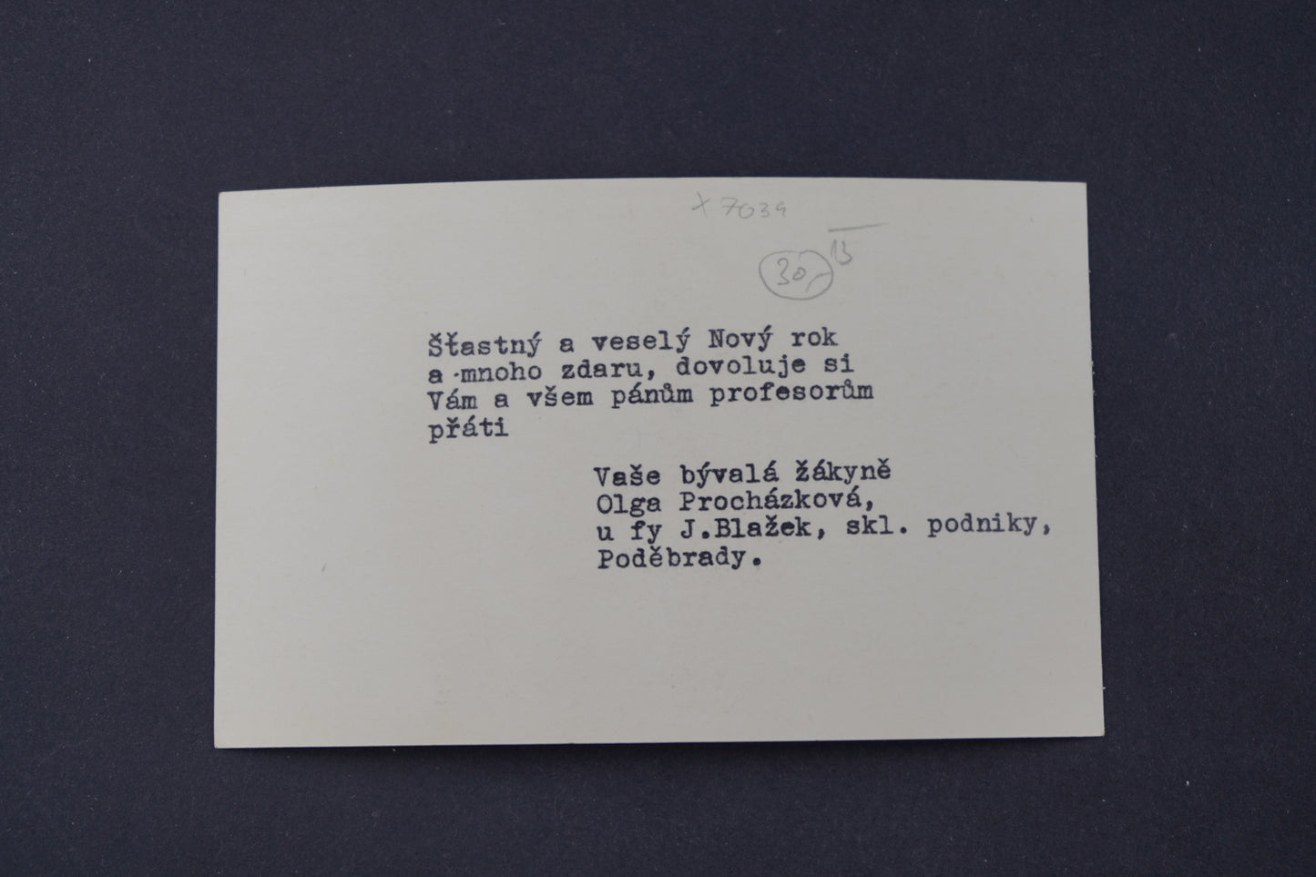 Postcard Happy and Merry New Year (x7039)