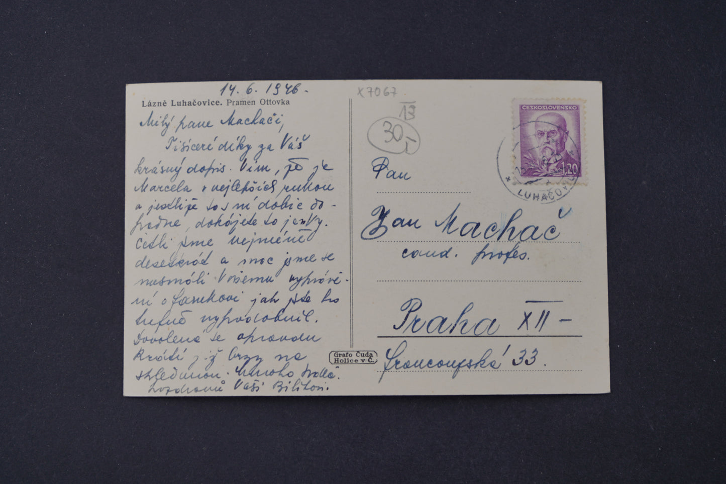 Postcard Spa Luhačovice (x7067)