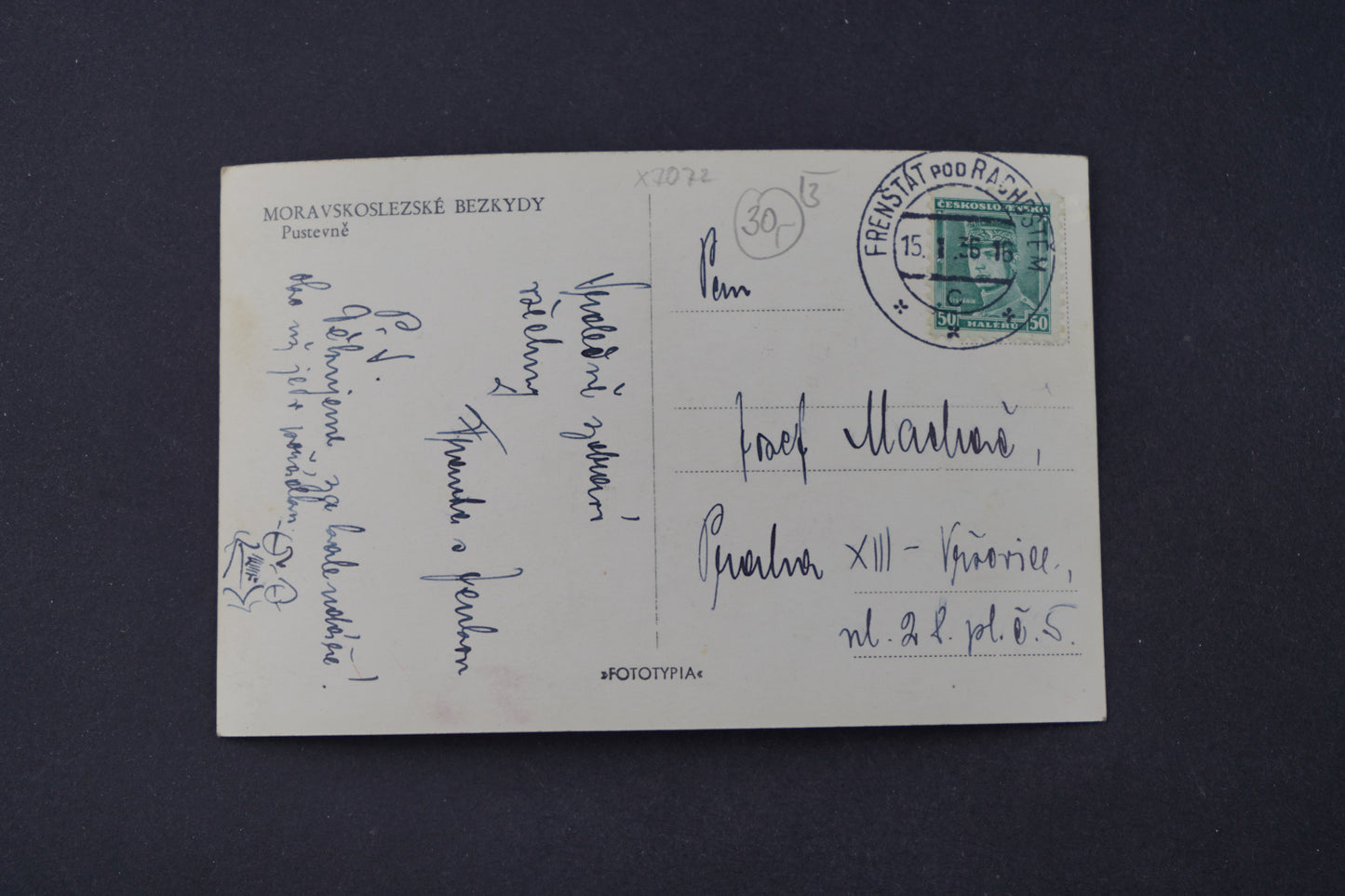 Pohlednice Moravskoslezské Beskydy (x7072)