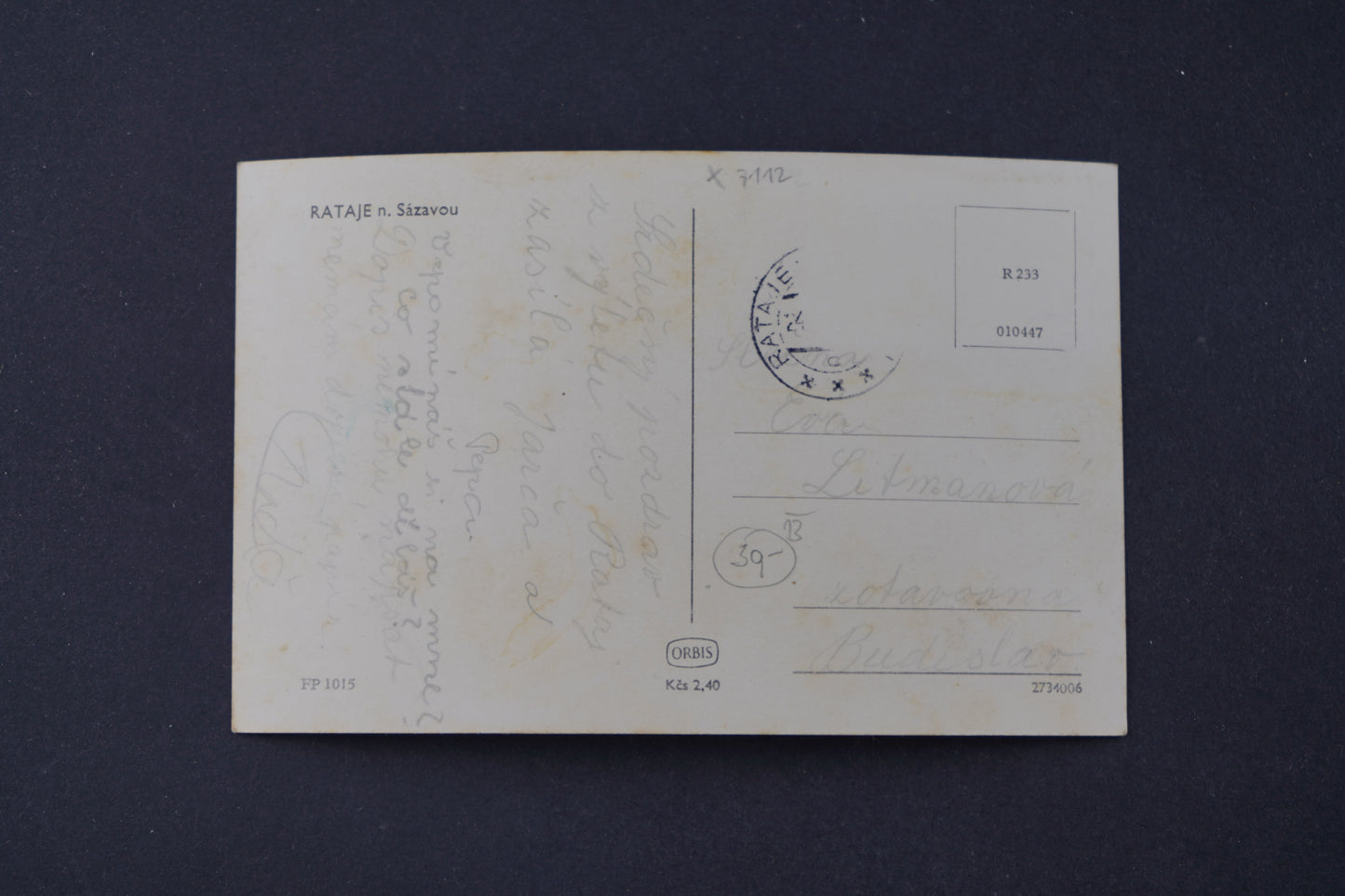 Pohlednice Rataje nad Sázavou (x7112)