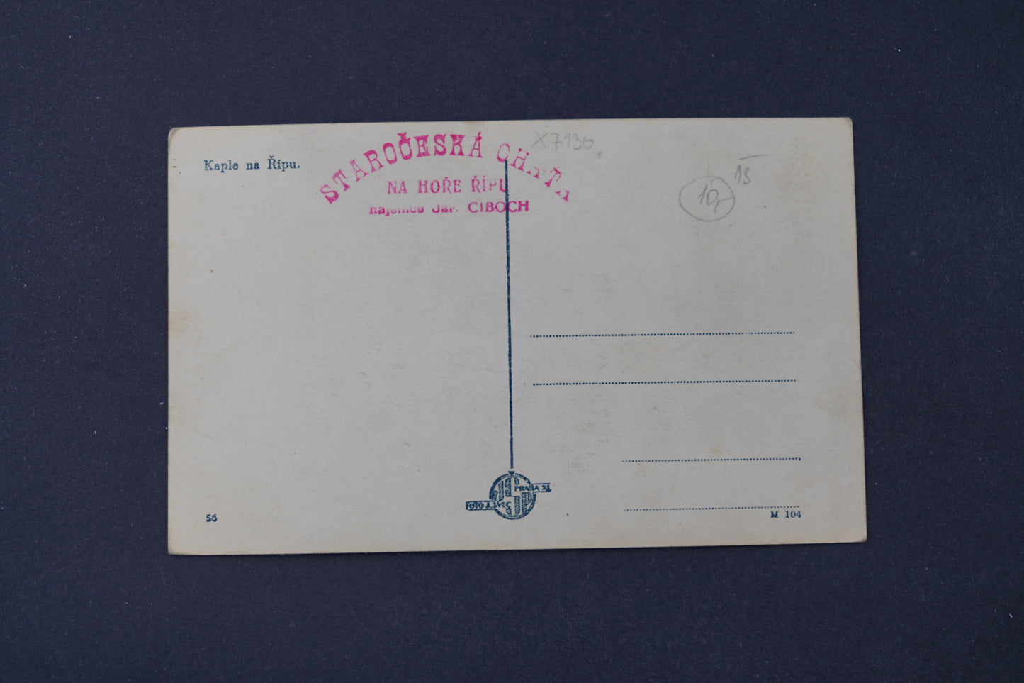 Postcard Chapel on Říp (x7130)