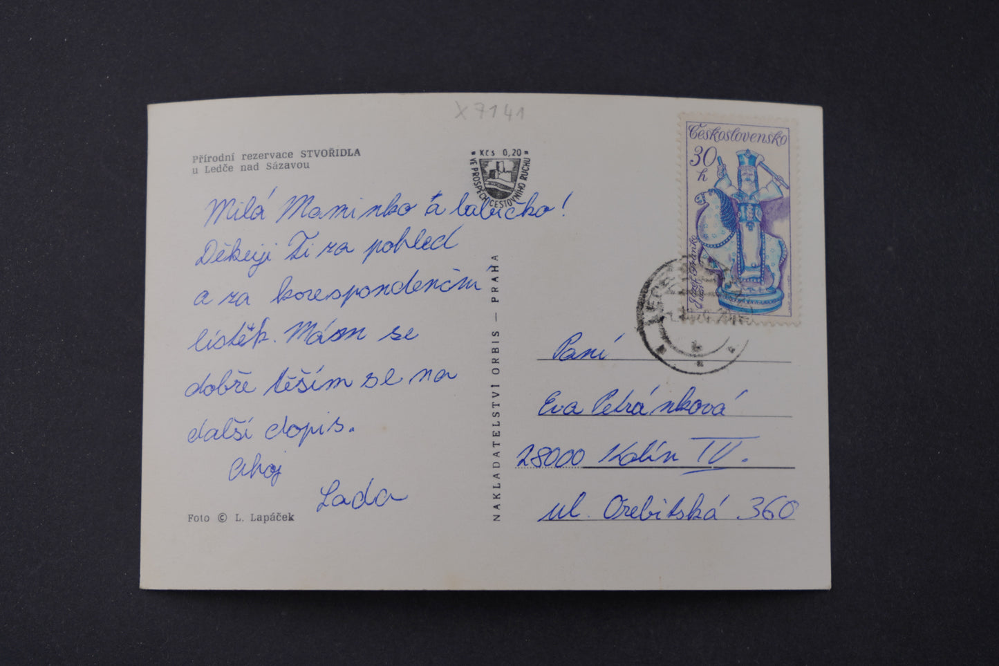 Postcard Stvořidla Nature Reserve near Ledče nad Sázavou (x7141)