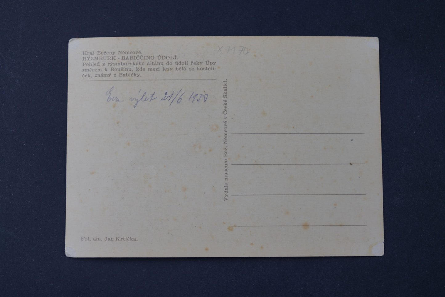 Pohlednice Rýzmburk - Babiččino údolí (x7170)